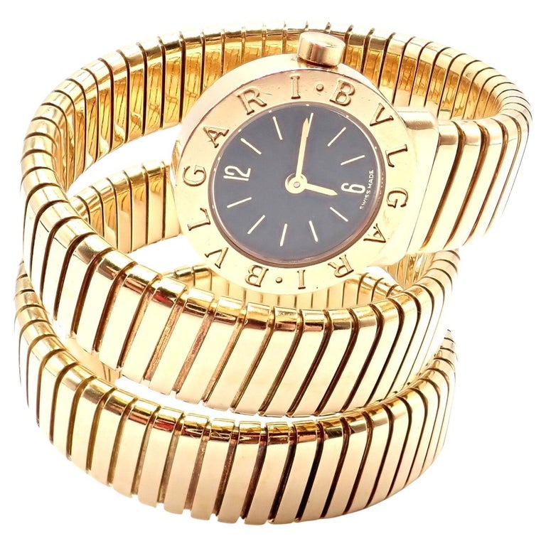 Orologio da polso Bulgari Vintage Tubogas Serpenti Bracciale in oro giallo