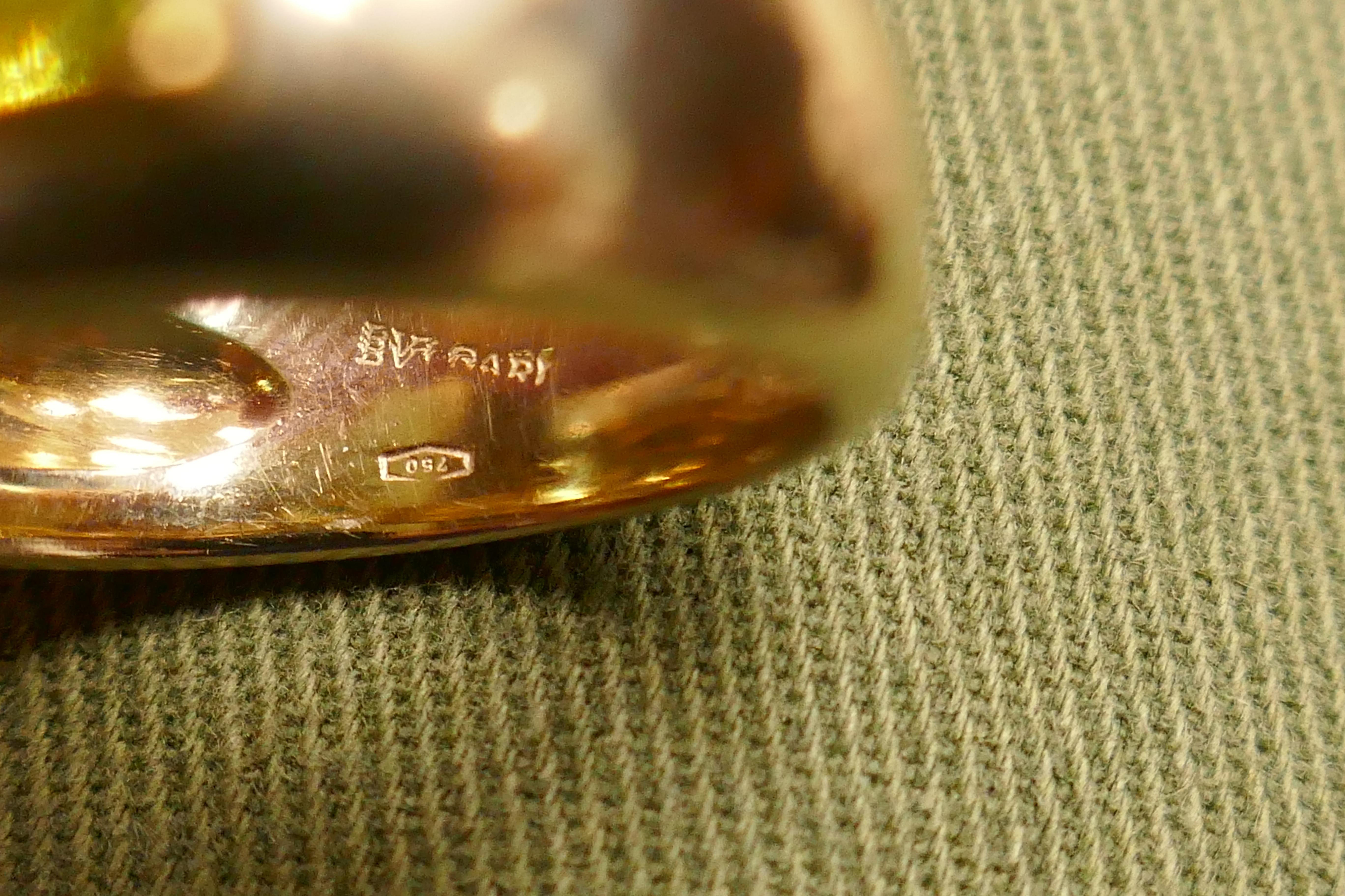 Bulgari Vintage White Gold Citrine Peridot Ring 6