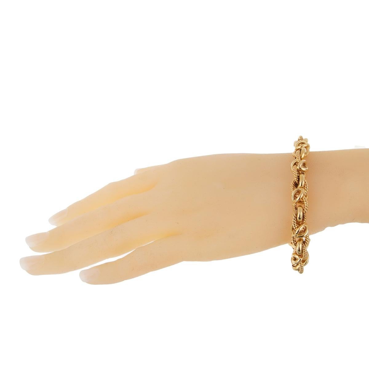 Women's or Men's Bulgari Vintage Yellow Gold Chain Bracelet