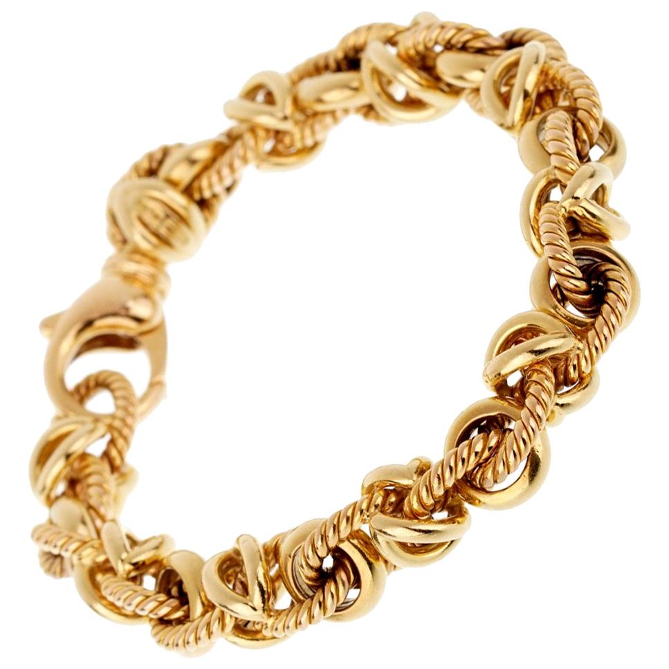 Bulgari Vintage Yellow Gold Chain Bracelet