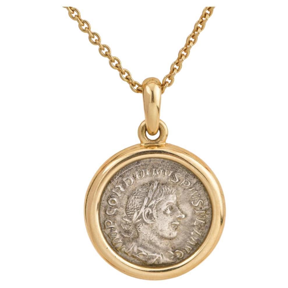 Bulgari MONETE Yellow Gold Coin Pendant Necklace