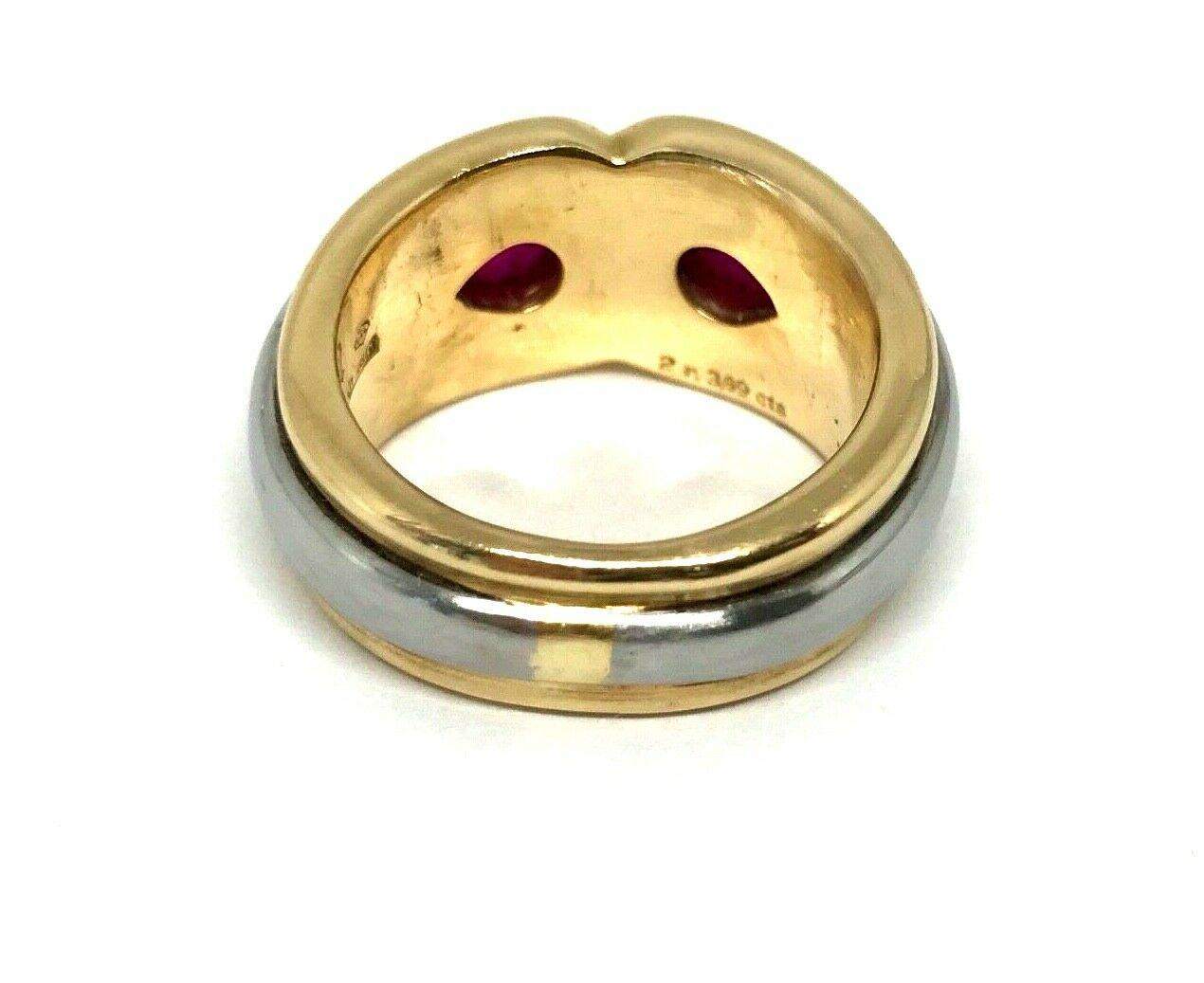 Bulgari Vintage Yellow Gold Hematite Ruby Ring In Excellent Condition In Beverly Hills, CA