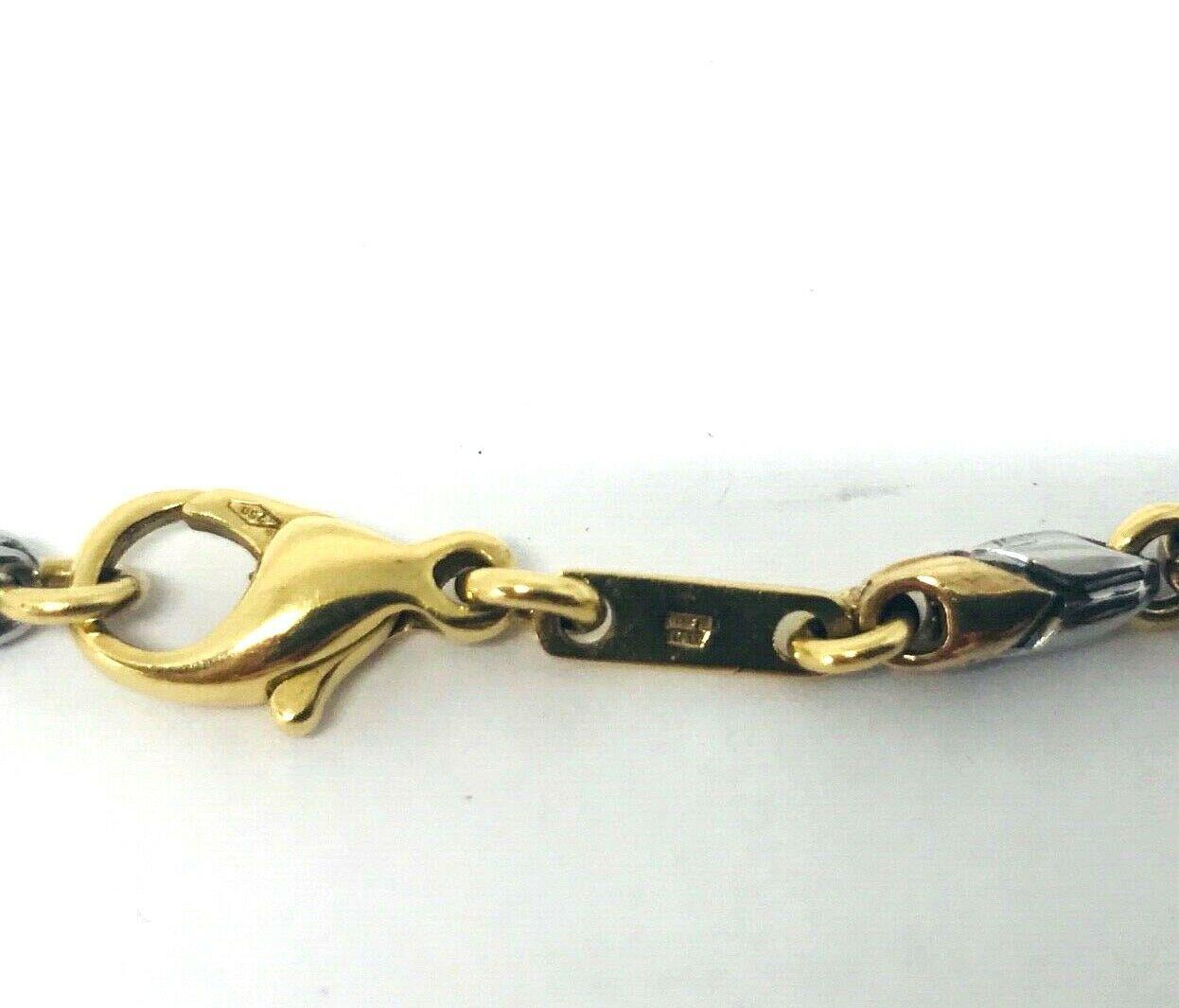 Bulgari Vintage Yellow Gold Stainless Steel Gemini Zodiac Pendant Necklace In Excellent Condition In Beverly Hills, CA