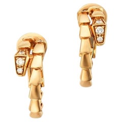 Bulgari Viper yellow gold diamond earrings