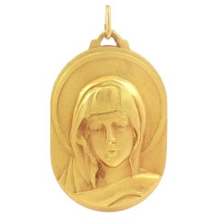 Bulgari Virgin Mary Pendant 18K Solid Yellow Gold Circa. 1900