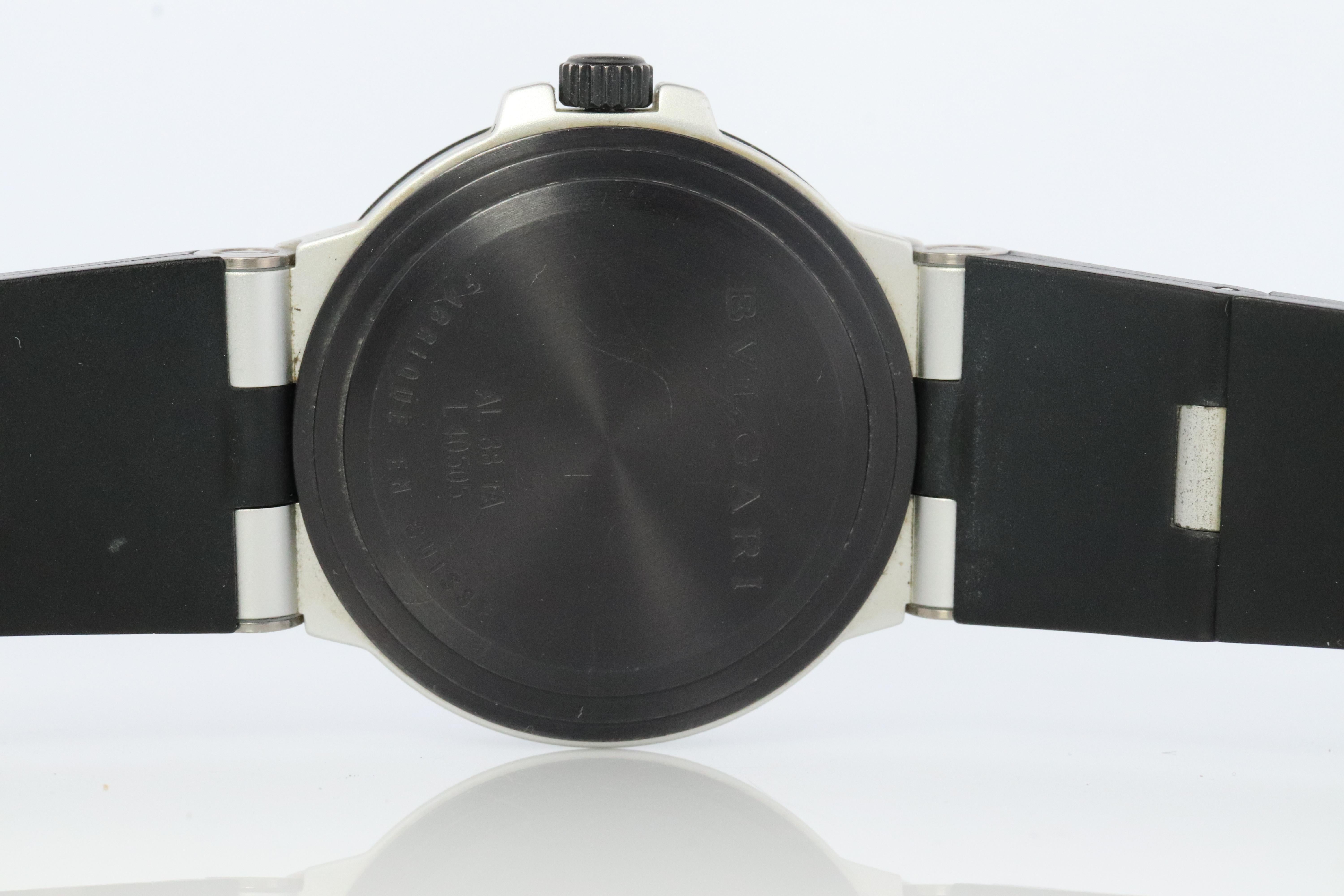 Bulgari-Uhr. Bvlgari AL 38 TA Automatik-Herrenuhr. Bvlgari Aluminium-Kunststoff Gummi 3