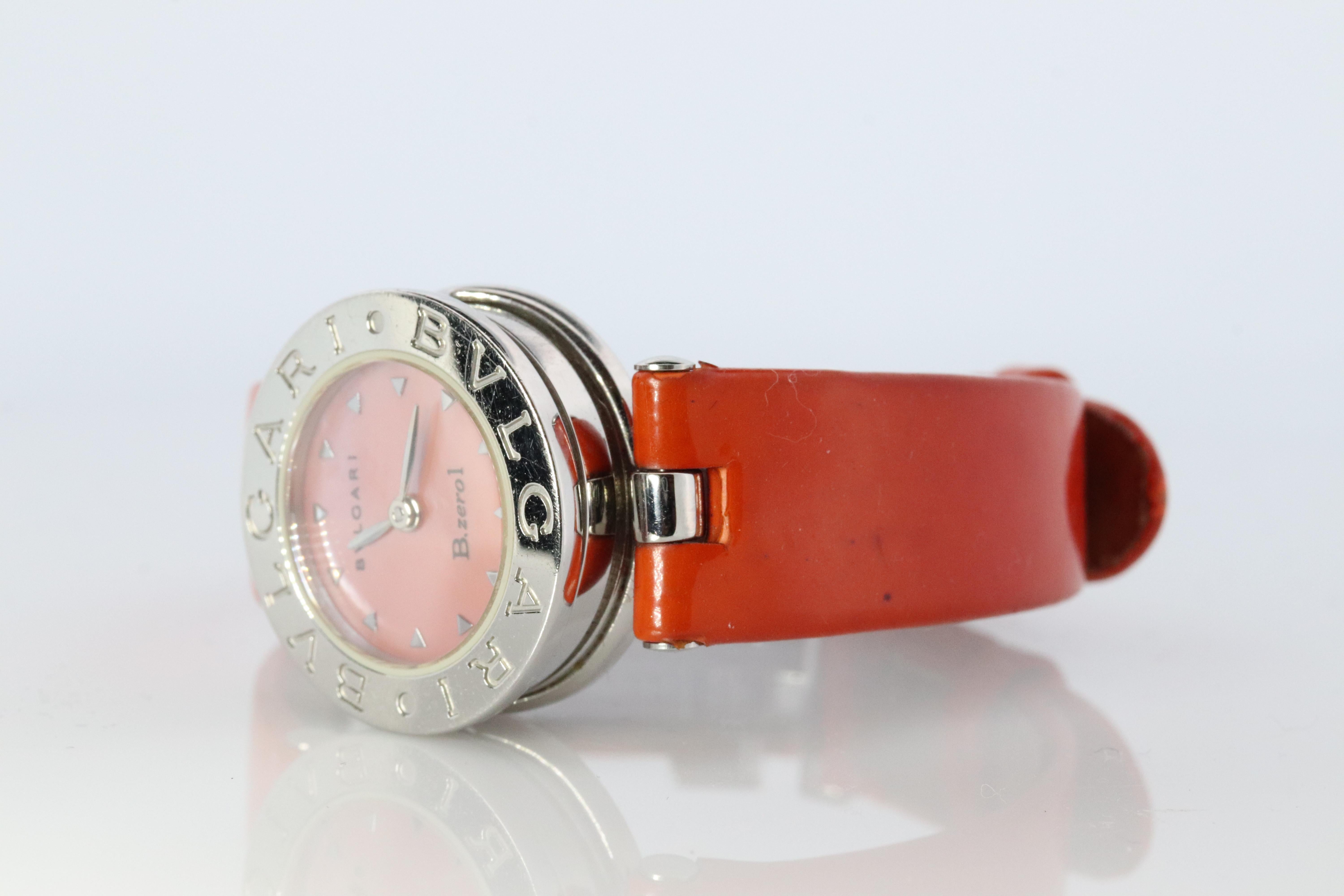 Modern Bulgari Watch. Bvlgari B.zero1 Bz22s B zero One Leather Ladies WristWatch.
