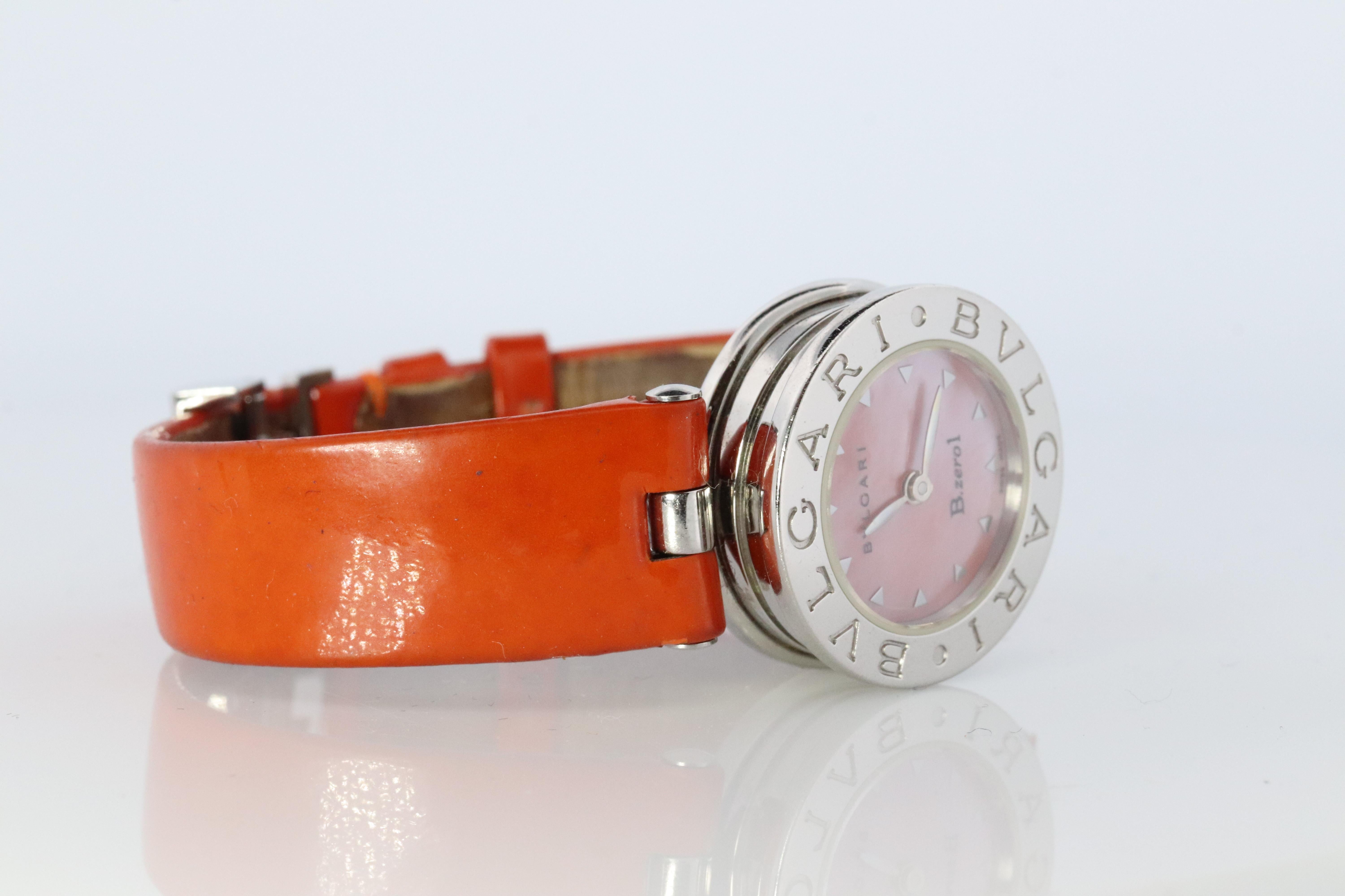 Bulgari Watch. Bvlgari B.zero1 Bz22s B zero One Leather Ladies WristWatch. In Good Condition In Port Charlotte, FL