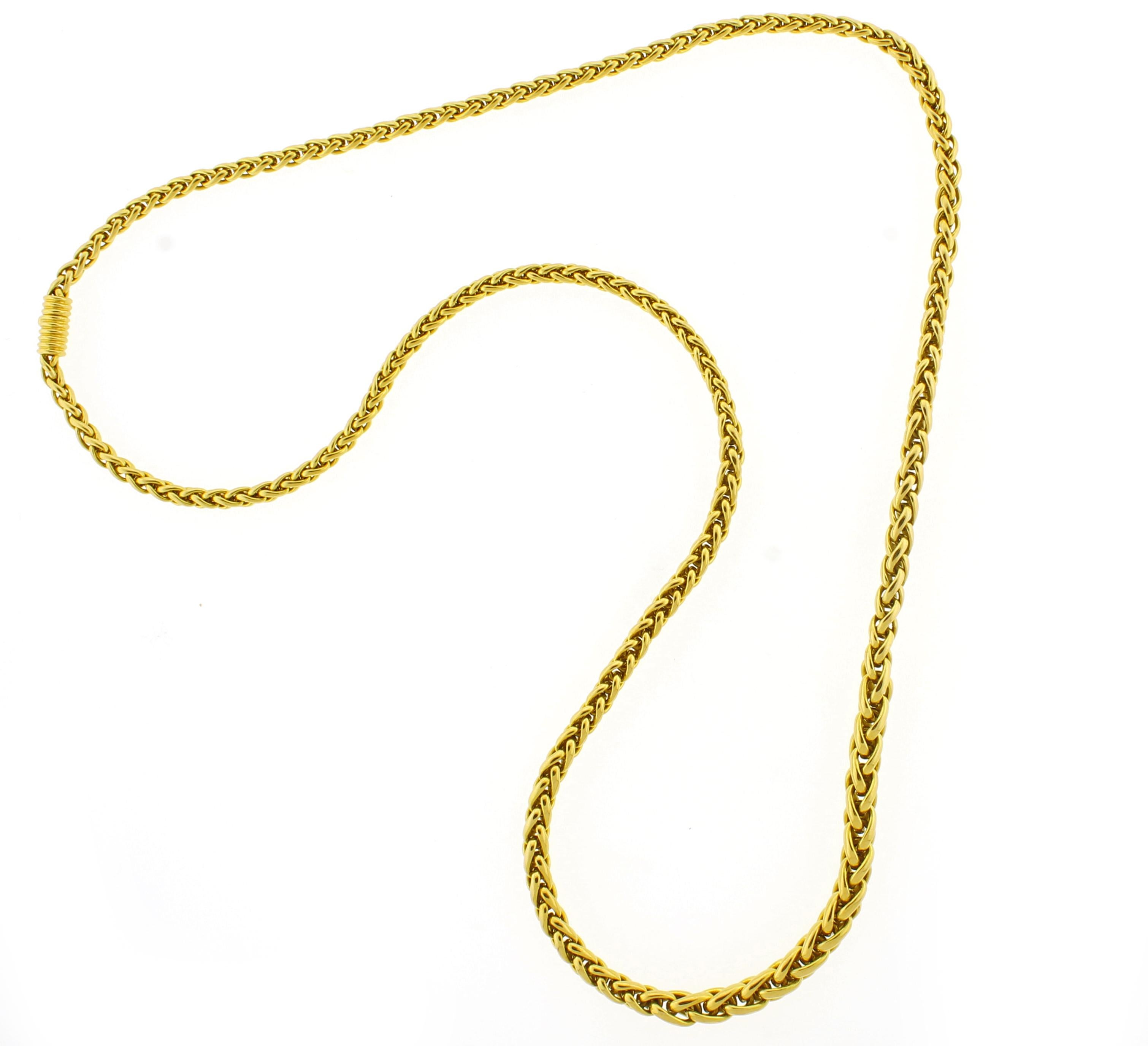 Bulgari Wheat Link Necklace In Excellent Condition In Bethesda, MD