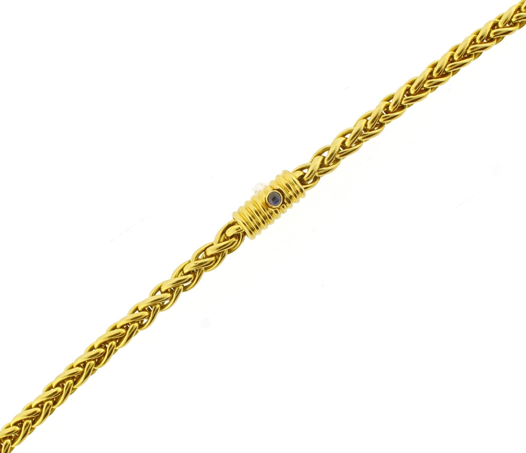 Women's or Men's Bulgari Wheat Link Necklace