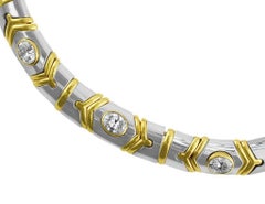 Bulgari White and Yellow Gold Diamond Necklace
