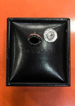 Bulgari White Gold 18-Karat and Black Onix Stone Earring