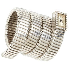 Bulgari White Gold Diamonds Tubogas Ladies Watch