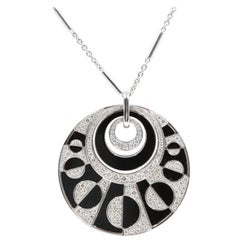 Bulgari White Intarsio with Black Onyx and Pave Diamond Necklace