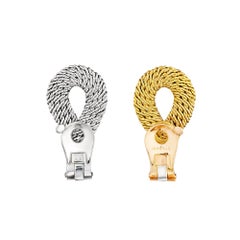 Bulgari - Boucles d'oreilles clip vintage en or jaune Yin-Yang