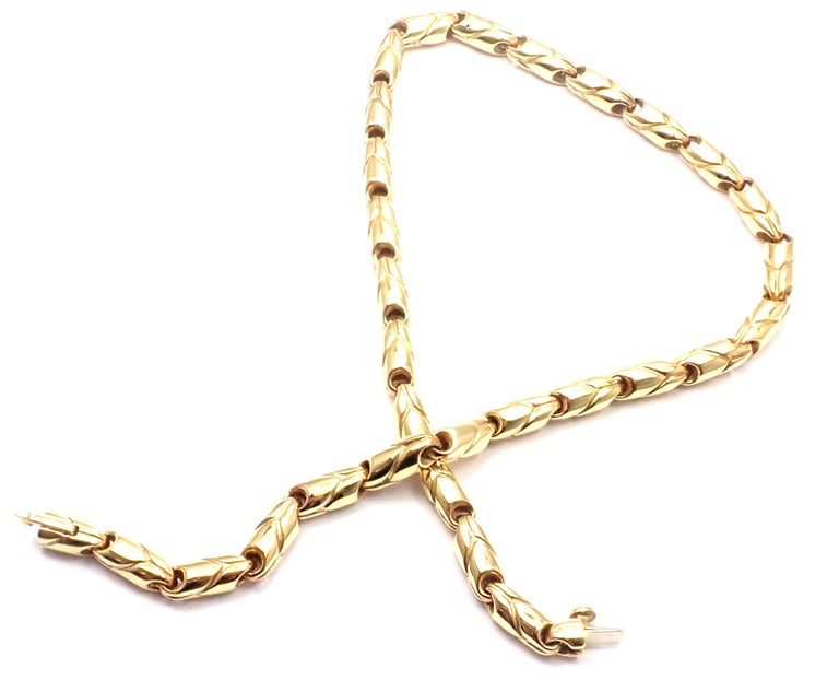 Bulgari Wide Link Yellow Gold Chain Necklace at 1stDibs