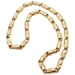 Bulgari Wide Link Yellow Gold Chain Necklace