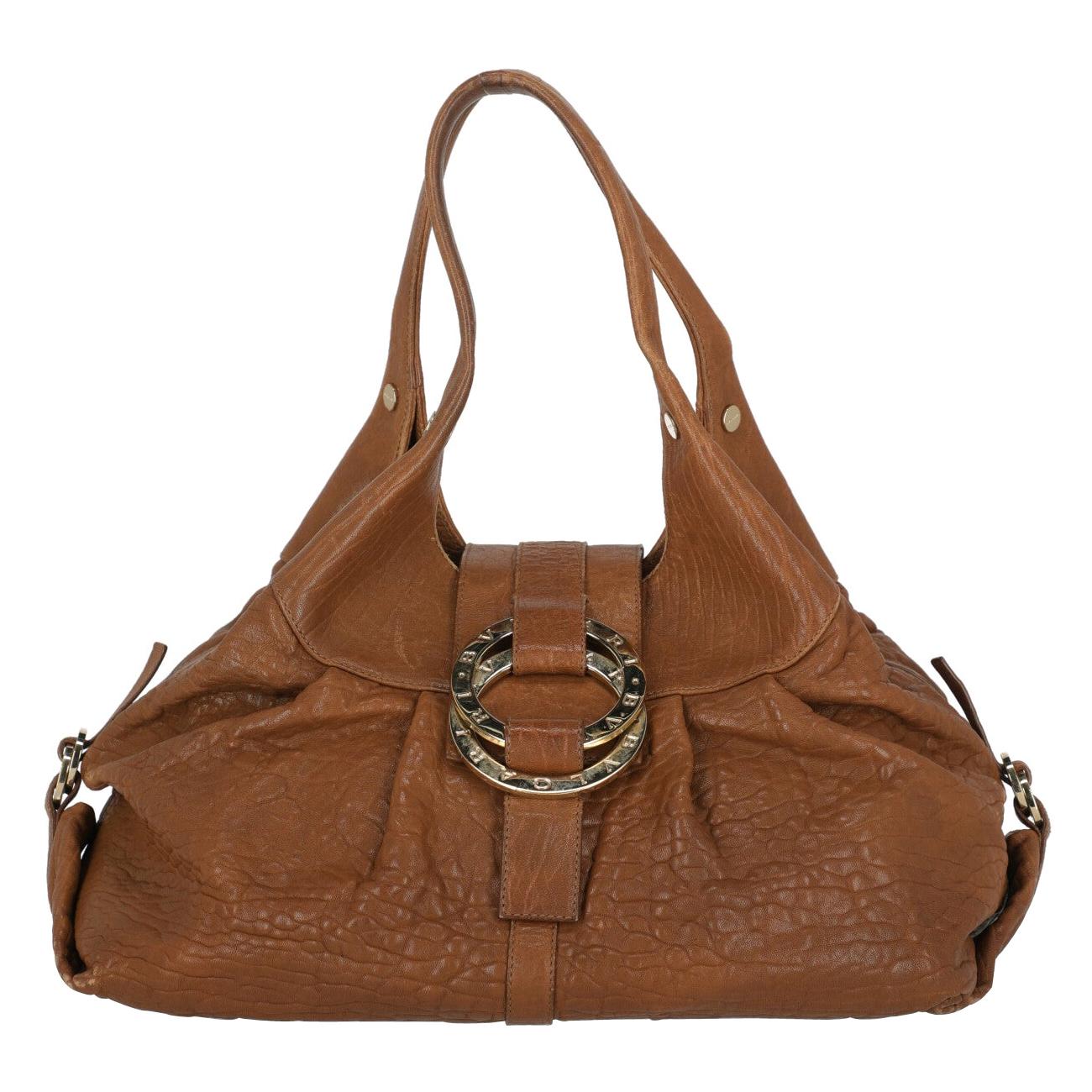 Bulgari Woman Shoulder bag  Brown Leather For Sale