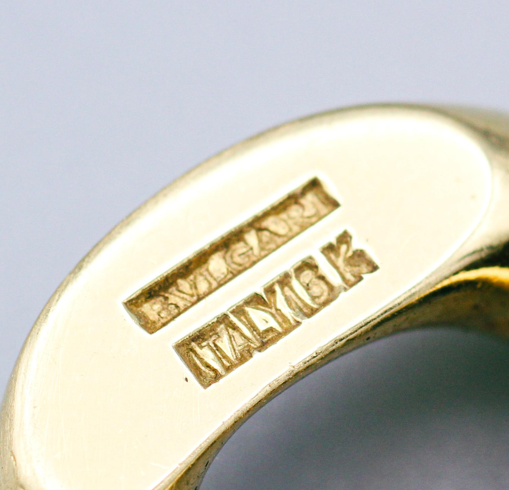 Bulgari Wood and 18k Gold Curb Link Bracelet  For Sale 4
