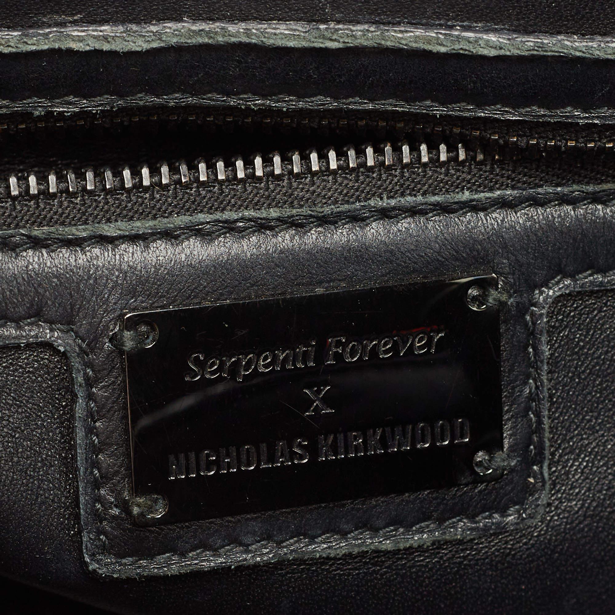 Bulgari x Nicholas Kirkwood Black Leather Serpenti Forever Backpack 10
