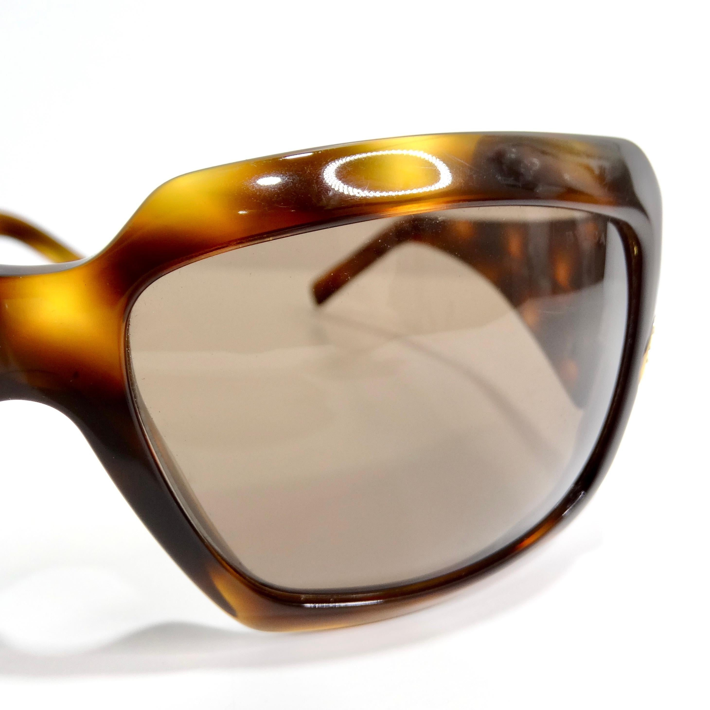 Bulgari Y2K Tortoise Shell Sunglasses In Good Condition For Sale In Scottsdale, AZ