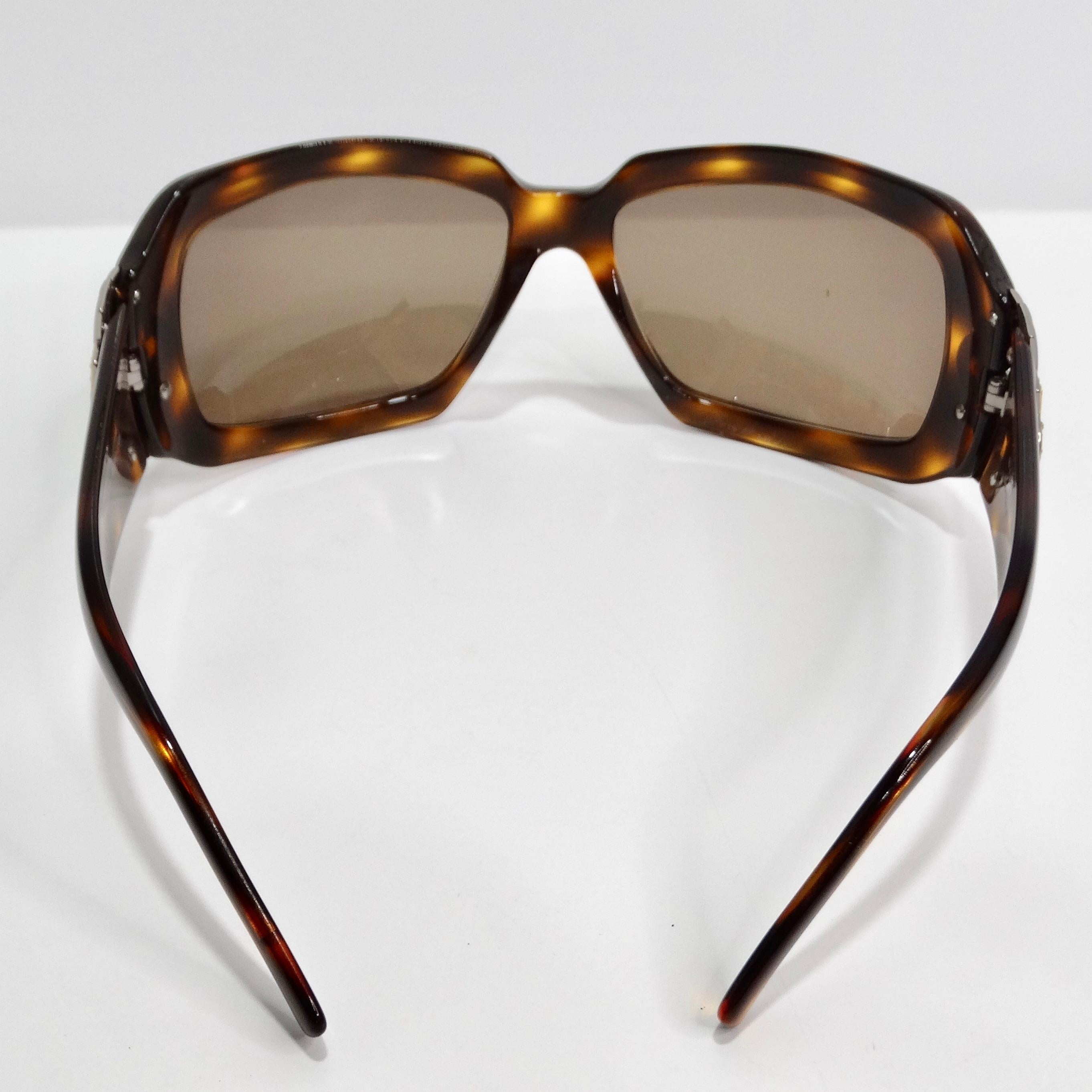 Bulgari Y2K Tortoise Shell Sunglasses For Sale 2