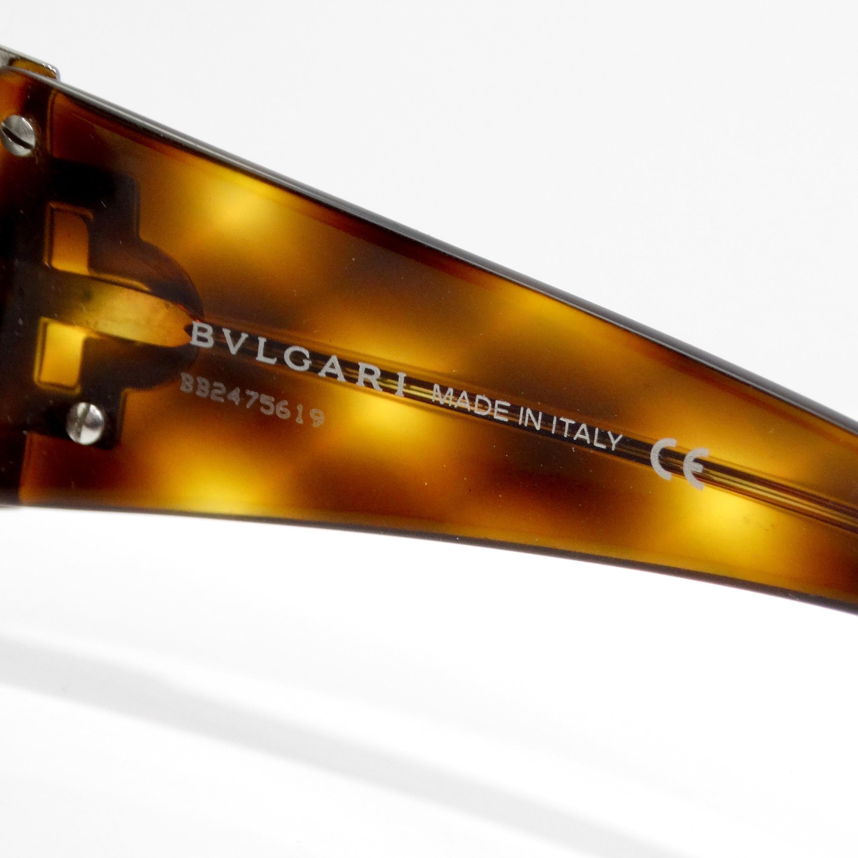 Bulgari Y2K Schildpatt-Sonnenbrille im Angebot 4