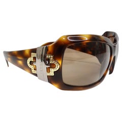 Lunettes de soleil Bulgari Y2K en écaille de tortue