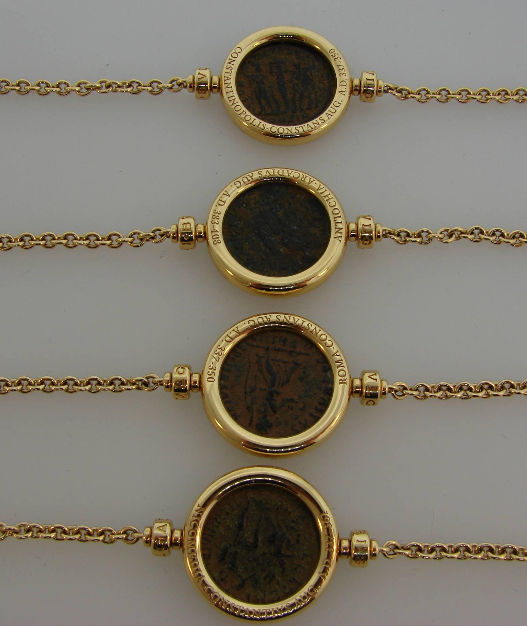 Bulgari Yellow Gold Ancient Coin Monete Necklace 1