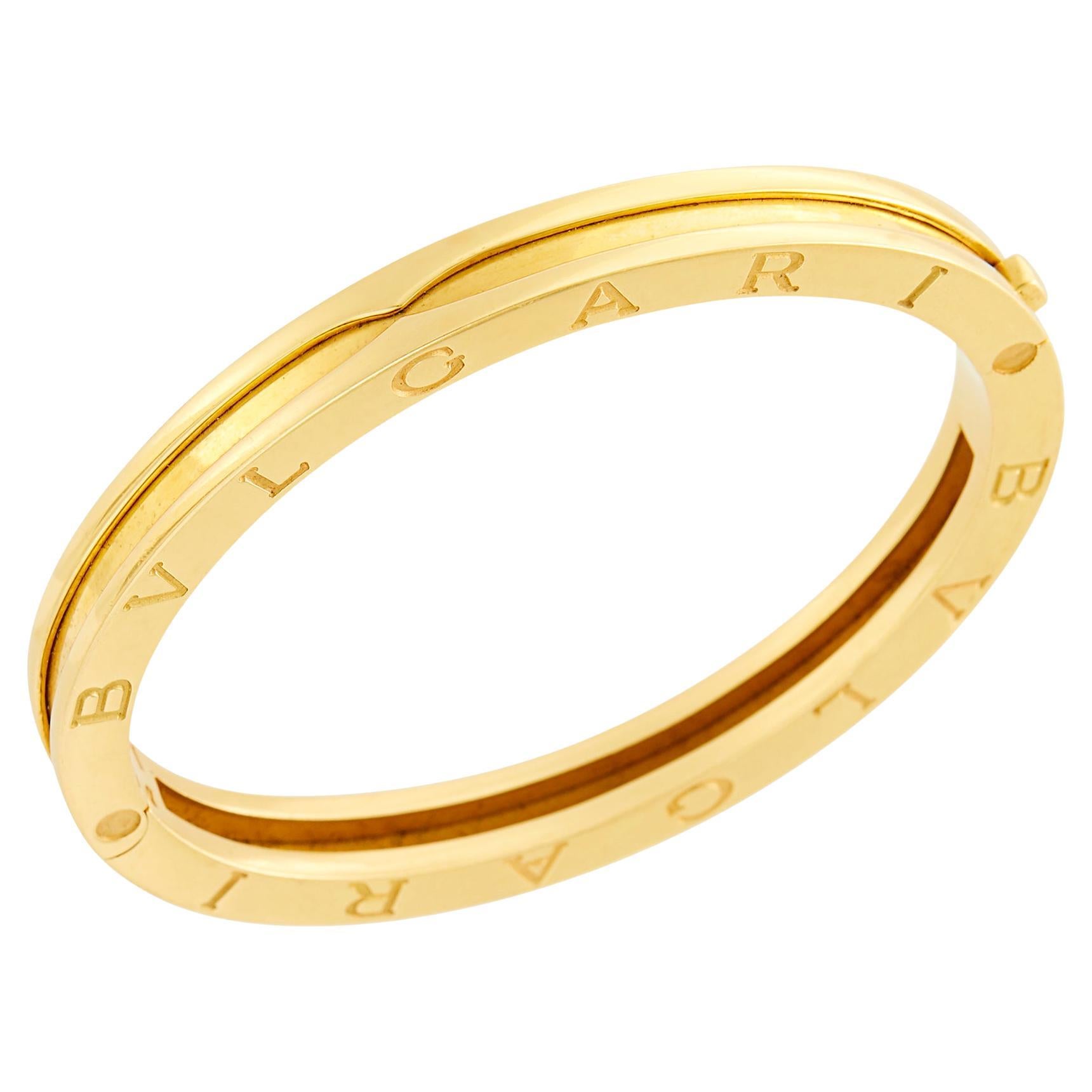 Bulgari Yellow Gold 'B.Zero1' Bangle Bracelet For Sale