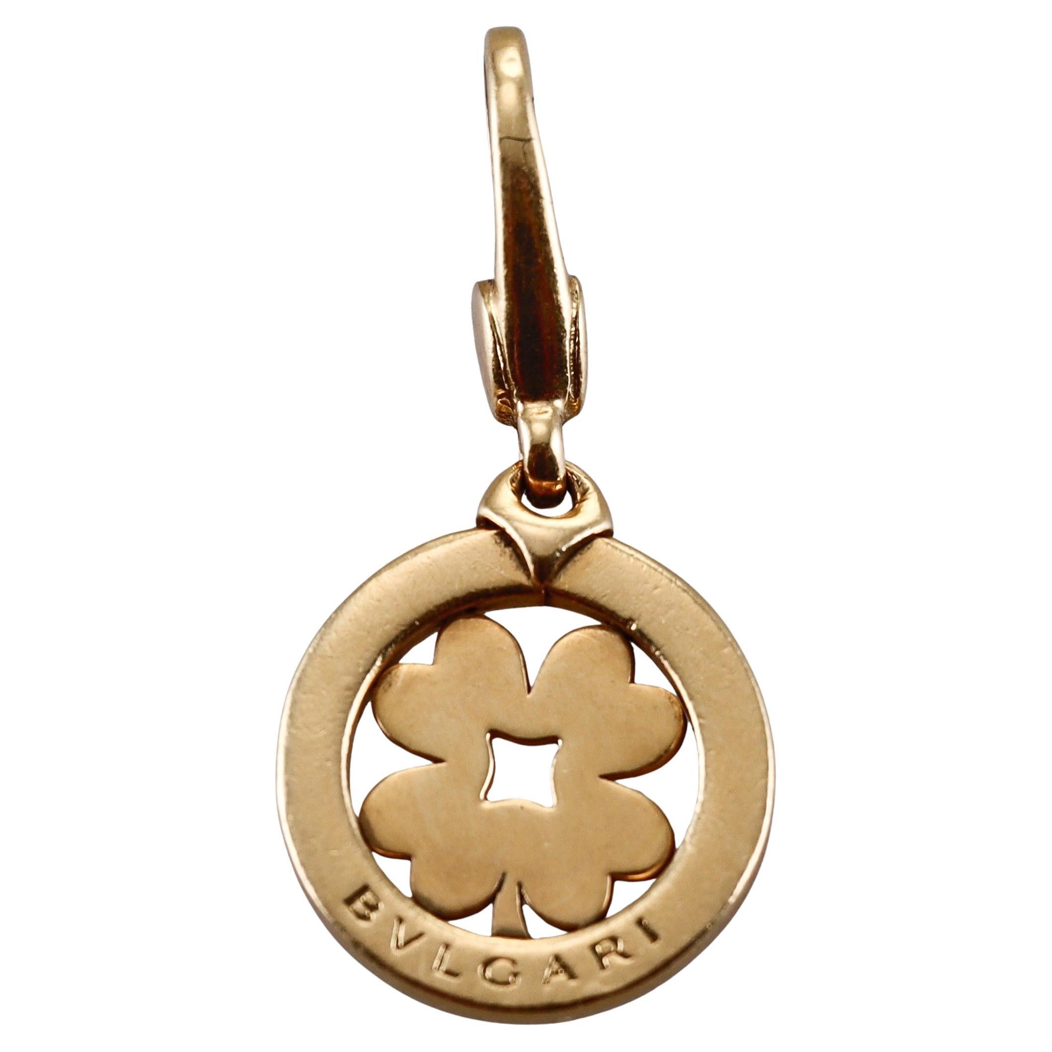 Bulgari Yellow Gold Clover Charm Pendant