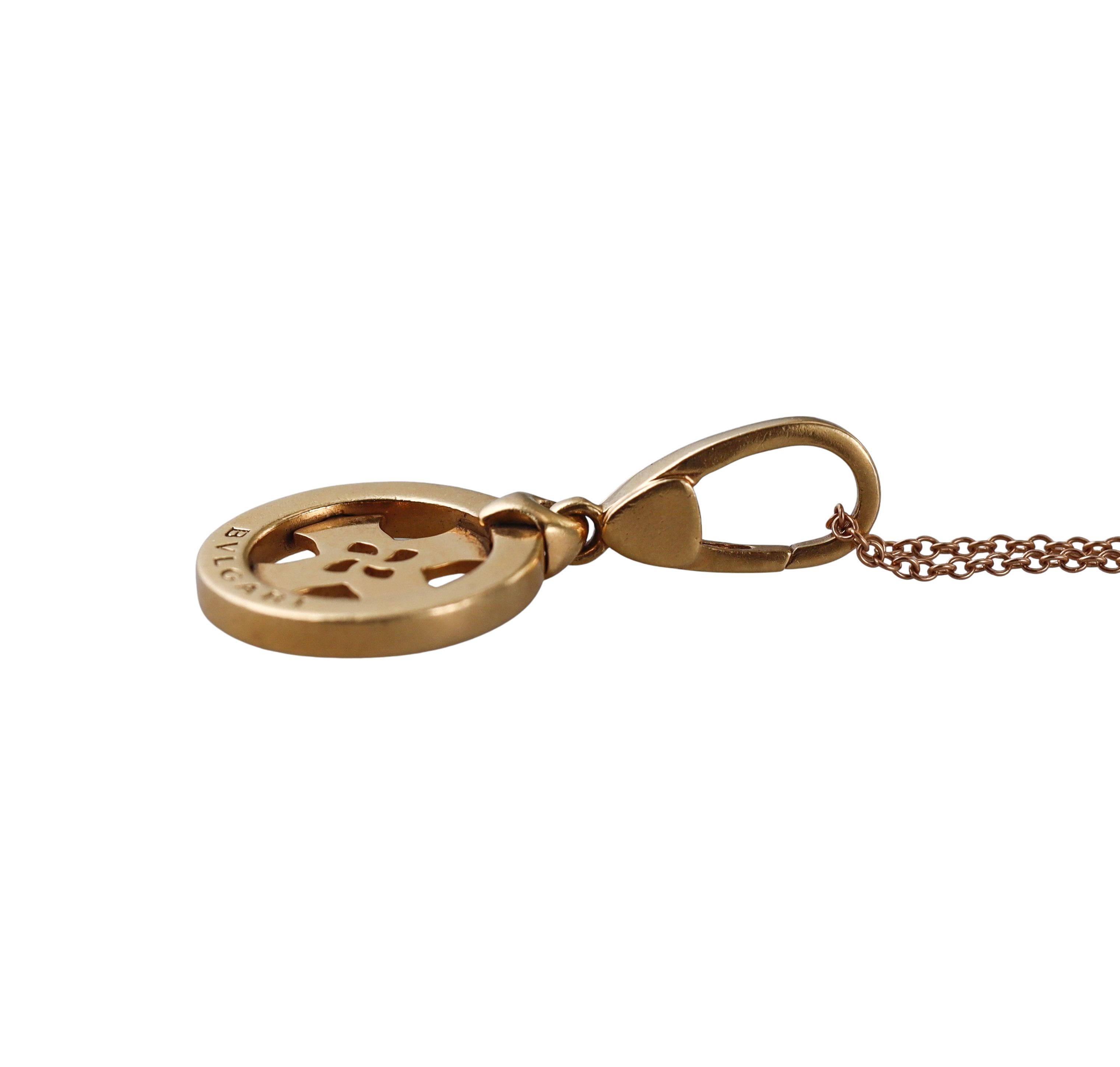 Bulgari Yellow Gold Cross Charm Pendant on Tiffany & Co Chain Necklace For Sale 1