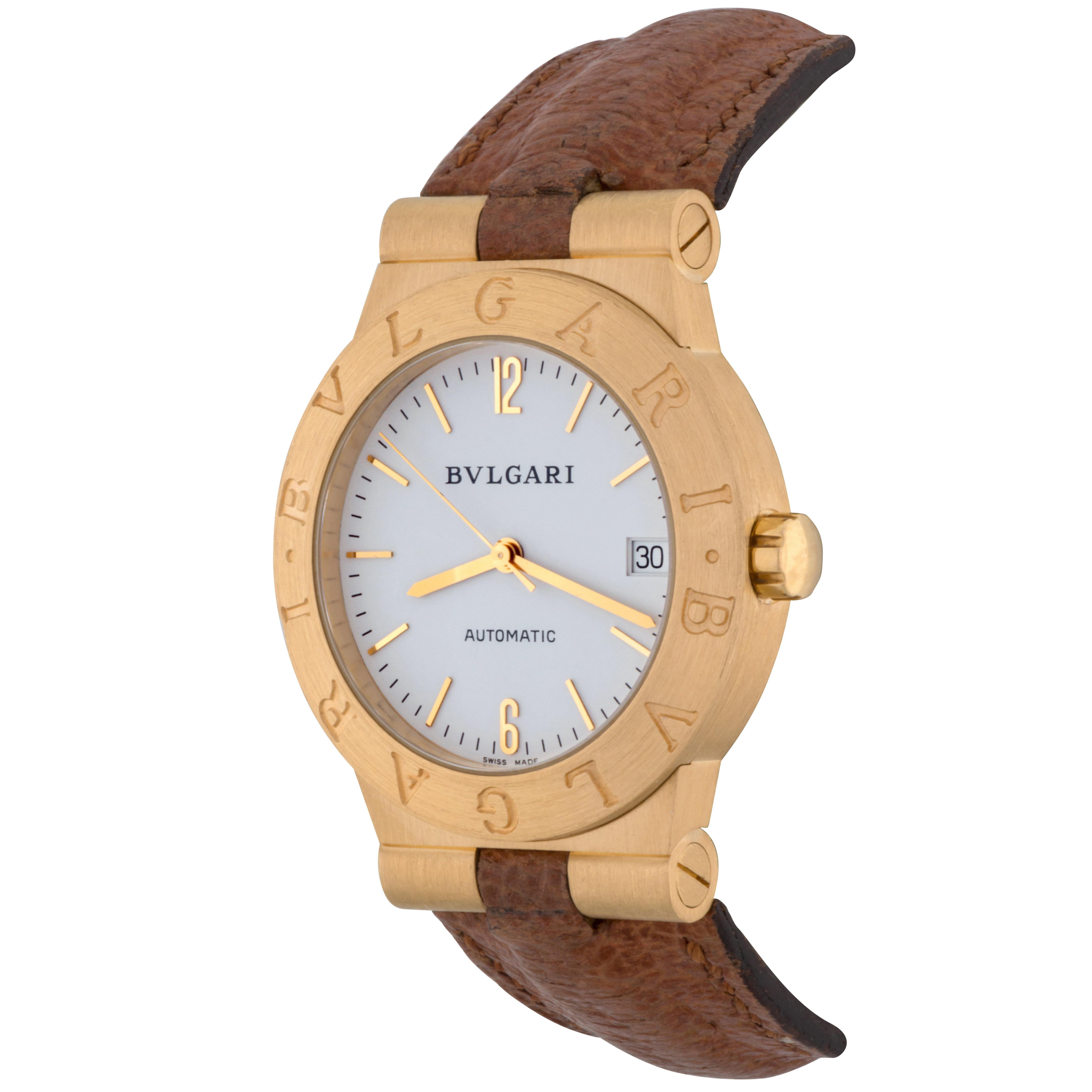 Bulgari Yellow Gold Diagono Automatic Wristwatch