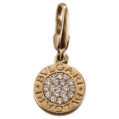 Bulgari Yellow Gold Diamond Charm Pendant
