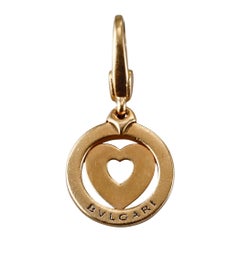 Bulgari Yellow Gold Heart Charm Pendant
