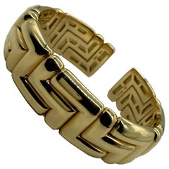 Bulgari Yellow Gold Link Cuff Bracelet