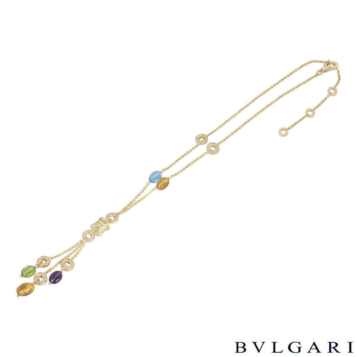 bulgari multi stone necklace