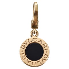 Bulgari Yellow Gold Onyx Charm Pendant