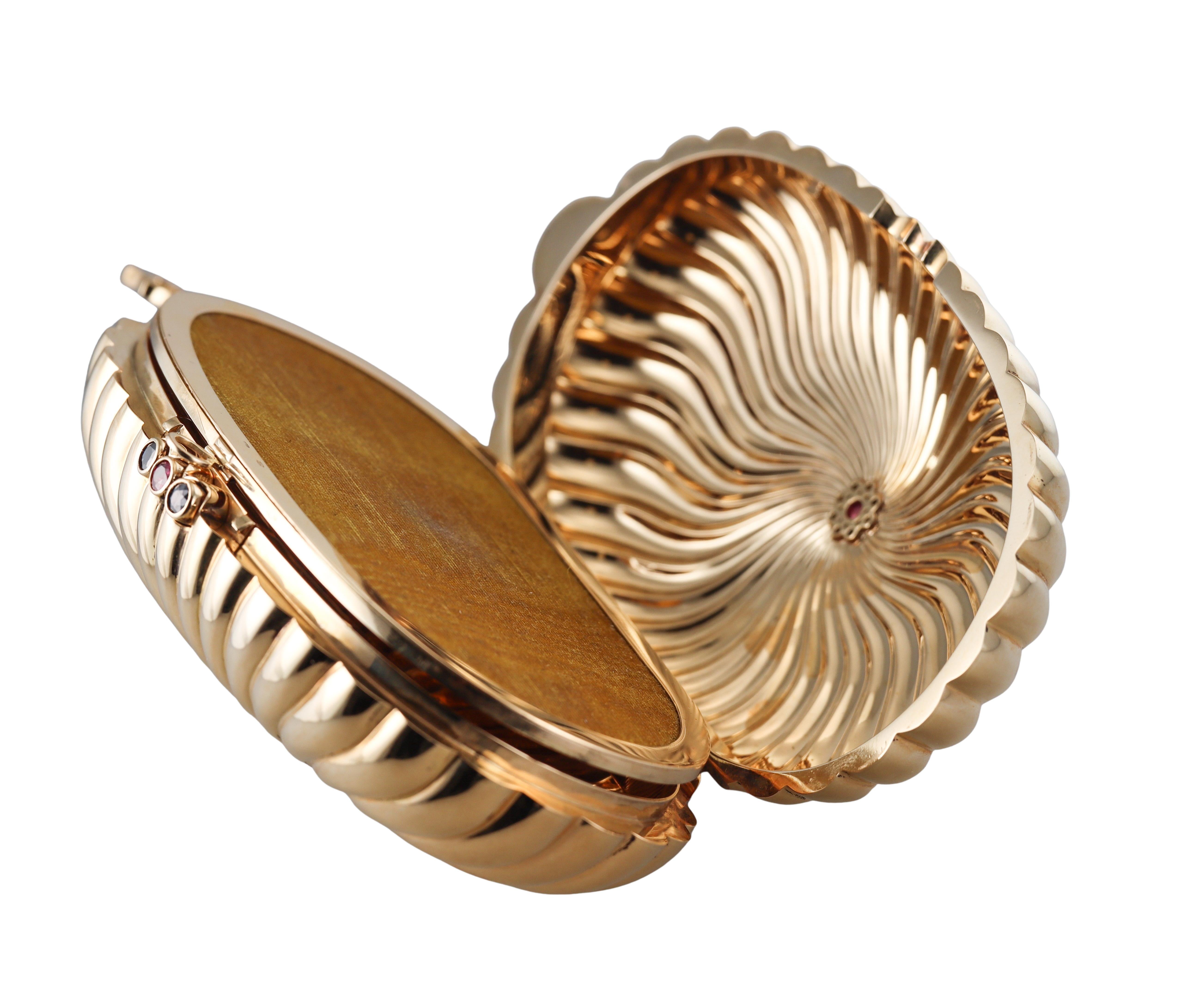 Bulgari Oro Amarillo Rubí Zafiro Diamante Bolso Bolso Vanidad 3