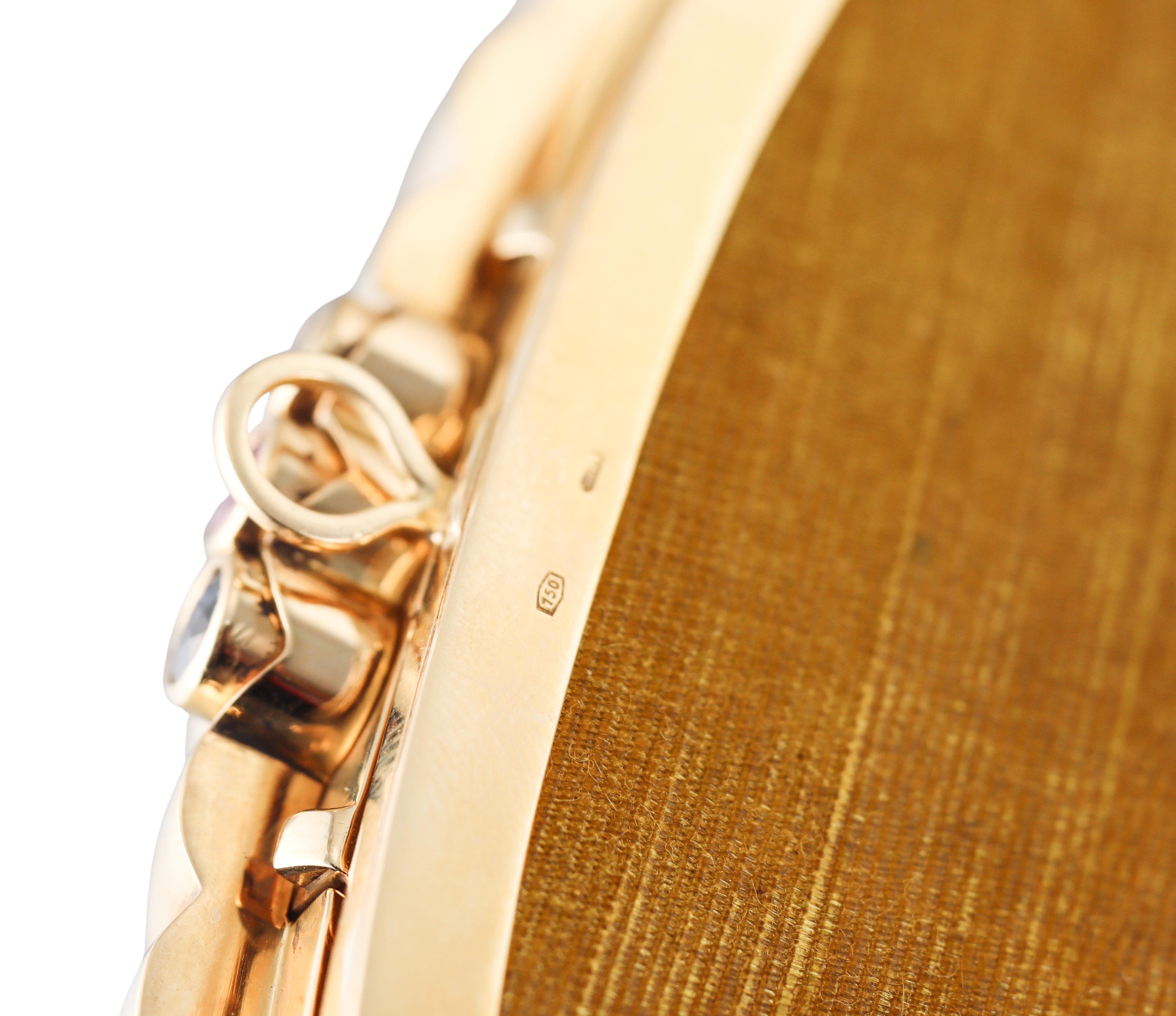 Bulgari Oro Amarillo Rubí Zafiro Diamante Bolso Bolso Vanidad 4