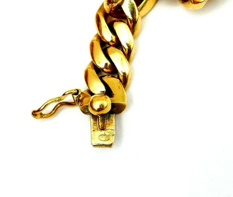 Bulgari Yellow Gold Sapphire Diamond Chain Bracelet For Sale 3