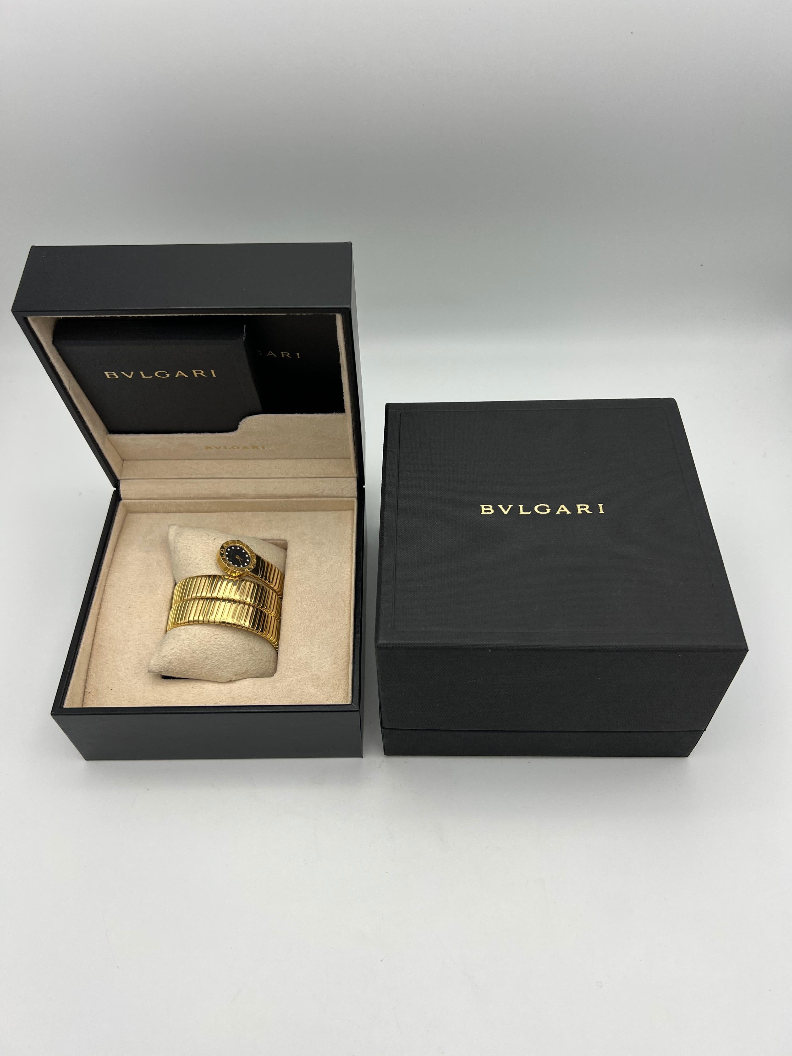 Bulgari Yellow Gold Serpenti Tubogas Wrap Around Wrist Watch w/ Diamonds 3