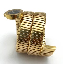 Bulgari Yellow Gold Serpenti Tubogas Wrap Around Wrist Watch w/ Diamonds
