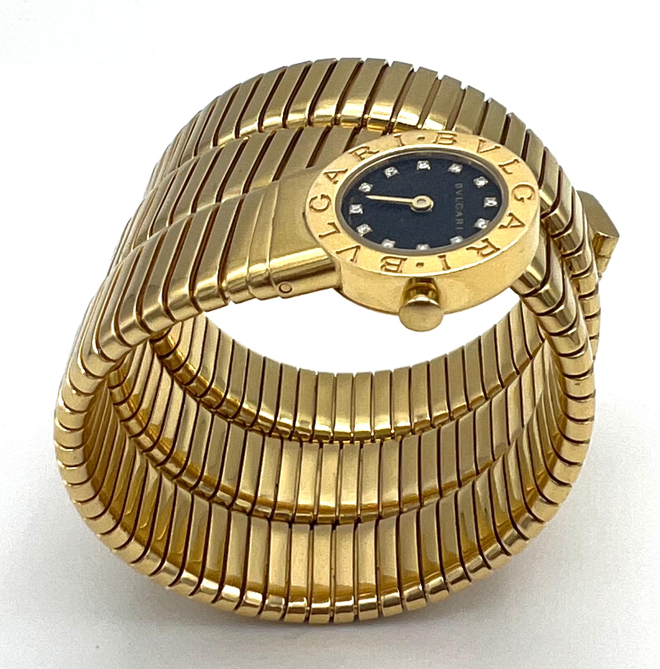 serpenti tubogas watch gold
