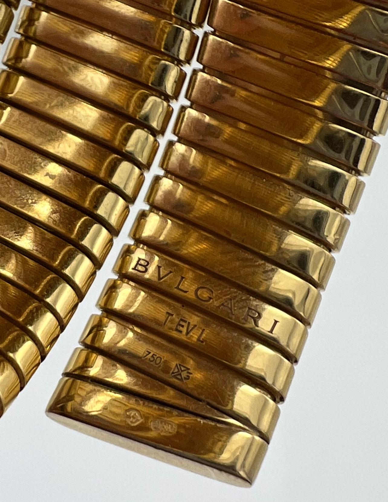 Bulgari Yellow Gold Serpenti Tubogas Wrap Around Wrist Watch w/ Diamonds 2