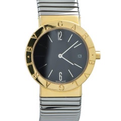 Bulgari Yellow Gold Stainless Steel Tubogas Quartz Wristwatch