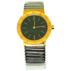 Bulgari Yellow Gold Stainless Steel Tubogas Wristwatch