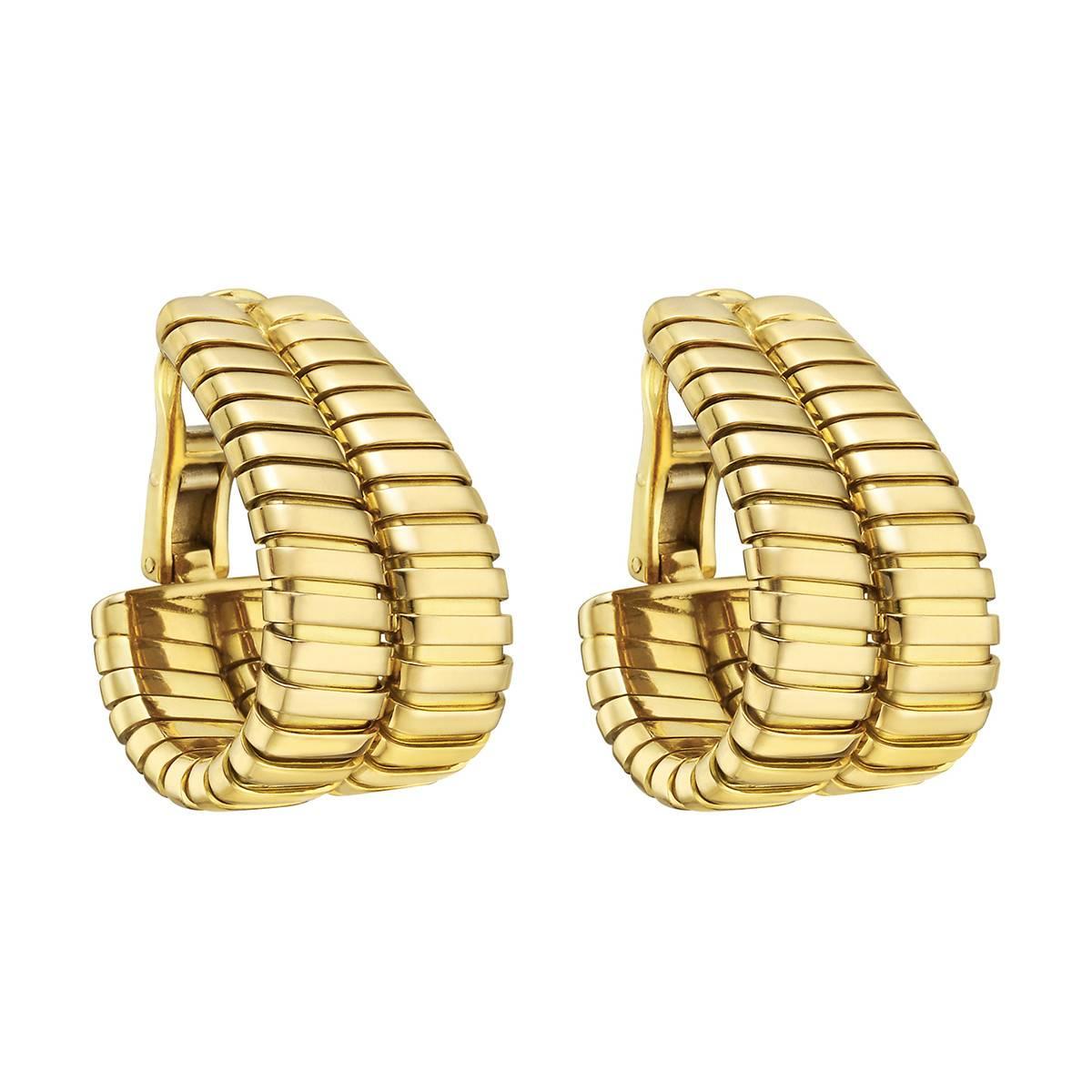 bulgari gold earrings