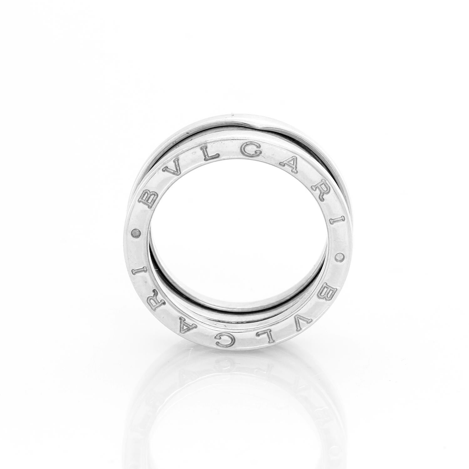Bulgari Zero 1 Three-Band White Gold Ring For Sale at 1stDibs