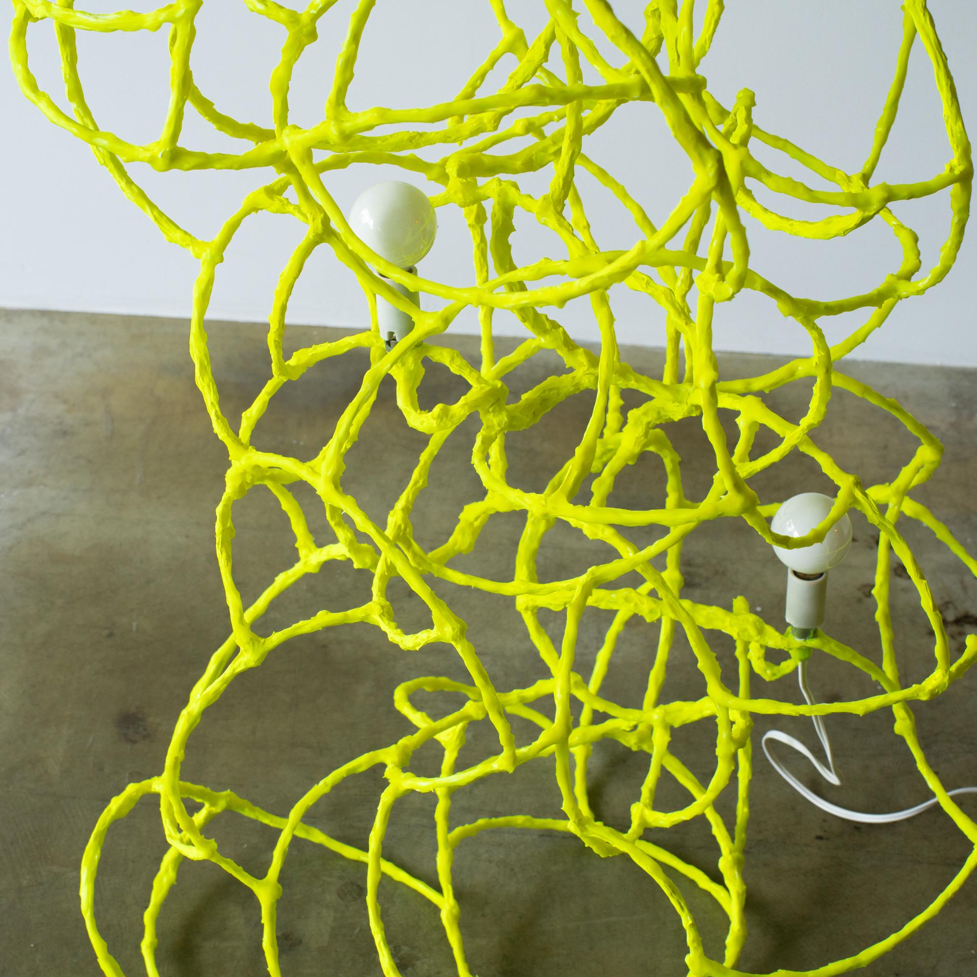 Bulge Lines floor lamp yellow Norihiko Terayama Sculptural lamp 1